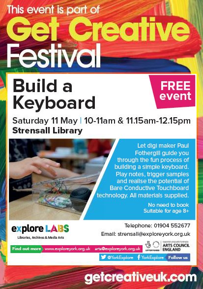StrensallLib's tweet photo. #GetCreativeFestival is coming up this Saturday in Strensall Library! Are you joining us? #York #strensalllibrary #strensall #library #villagelibrary #exploreMORE #explorelibraries #digimaking https://t.co/H6a3mwnQG2