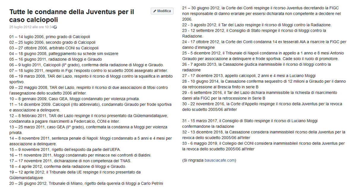 Ruttosporc's tweet photo. E con il nuovo pronunciamento del Collegio del CONI saliamo a trentatre sentenze sfavorevoli alla Juventus.

Dite che si arrenderanno? https://t.co/4oW80jbZce