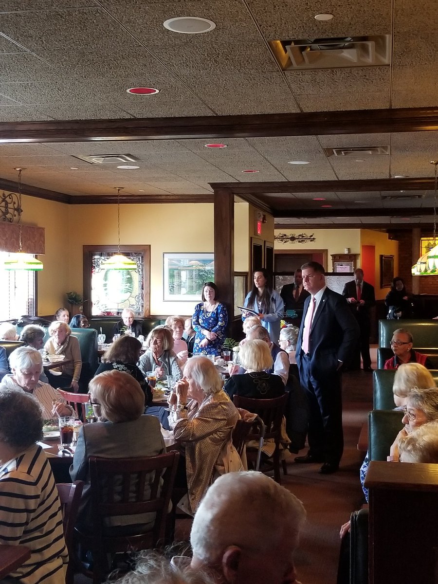Mayor <a href="/marty_walsh/">Mayor Marty Walsh</a> engaging with residents at the <a href="/AgeStrongBos/">Age Strong</a> luncheon hosted by the Corrib! Thank you to the Bligh family for the complementary lunch! #CivicBos #WestRoxbury