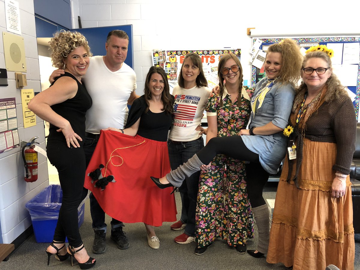 Mme_Renee's tweet photo. Starting off Education Week with Decades Day & Mrs. Ludlow’s amazing 1969 trivia game show as we celebrate BPS turning 50 this year!🎉🤗🎂 @Tornadohowl @Dav25210993Sean @Madame_howard @HillaryHorsford #bpsis50 https://t.co/zxbwMwrr1P