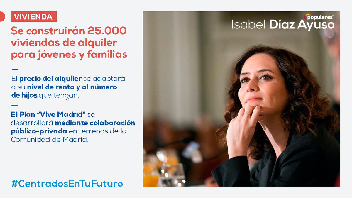 ppcubas's tweet photo. #CentradosEnTuFuturo 
La Comunidad de Madrid se merece lo mejor, se merece a @IdiazAyuso https://t.co/S9XQ7B0IsC