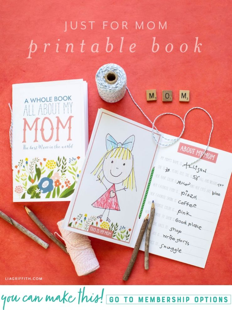 Our All About My Mom book is a great way for kids to show Mom what they love and appreciate about her. #mothersday #mothersdaycrafts #mothersdaygifts liagriffith.com/all-about-my-m…
