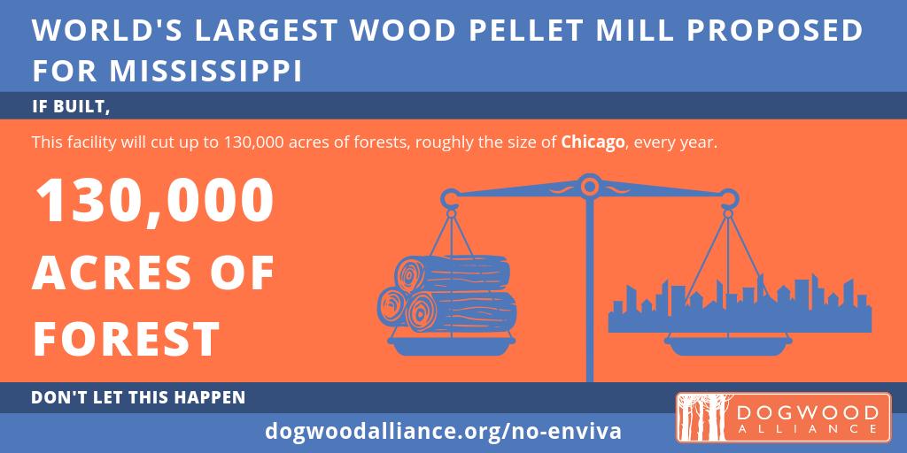 DogwoodAlliance's tweet image. We all need #forests, but Enviva wants to grind more forests into wood pellets - up to 130,000 acres per year in MS &amp;amp; AL. Tell @MDEQ that we need standing forests  to protect our #communities and #climate. Personalize your comment to make your voice heard. dogwoodalliance.org/no-enviva