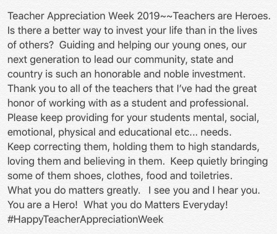 Happy #TeacherAppreciationWeek