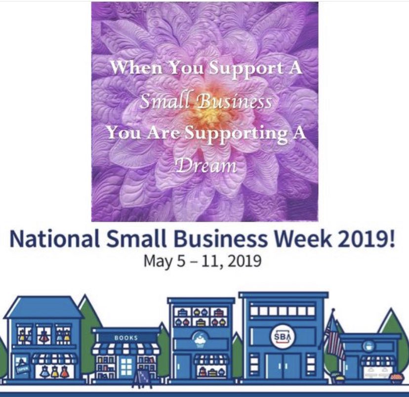 Thank you for supporting my dream! #sba #smallbusinessweek #dreamjob #quiltersoftwitter https://t.co/NlYwu6oQFV