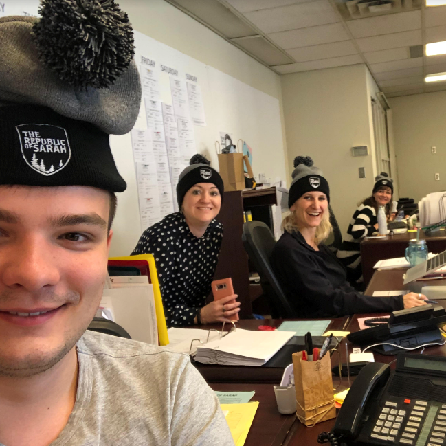 promo_sapien's tweet photo. HA! Great behind the scenes shot from the crew at The Republic of Sarah. They liked their custom toques so much they wear them inside too!
Check out our selection of toques and beanies here: https://t.co/fJQMm6BW8o
#promosapien #yvrbranding #republicofsarah #customtoques https://t.co/mg47xGMYMU