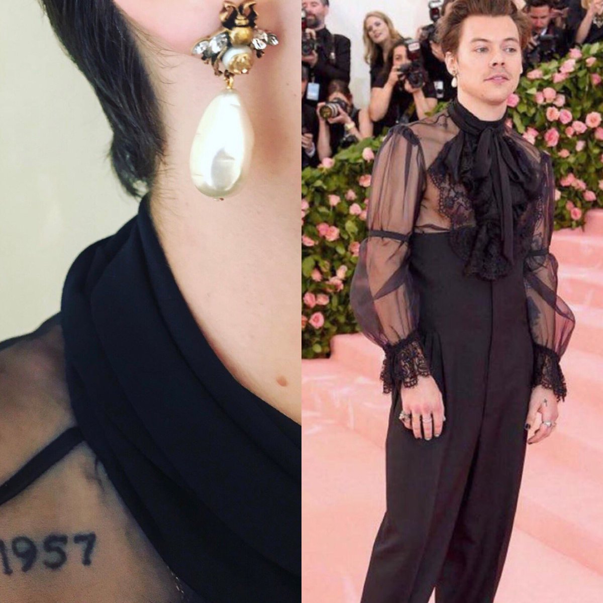 HonoraPearls's tweet photo. Have you seen @Harry_Styles at the #MetGala2019 ? 
Boy with the pearl earring #pearlwatch #meninpearls #pearlsthatgowith #HarryStylesAtTheMet https://t.co/eLUFJRSZwp