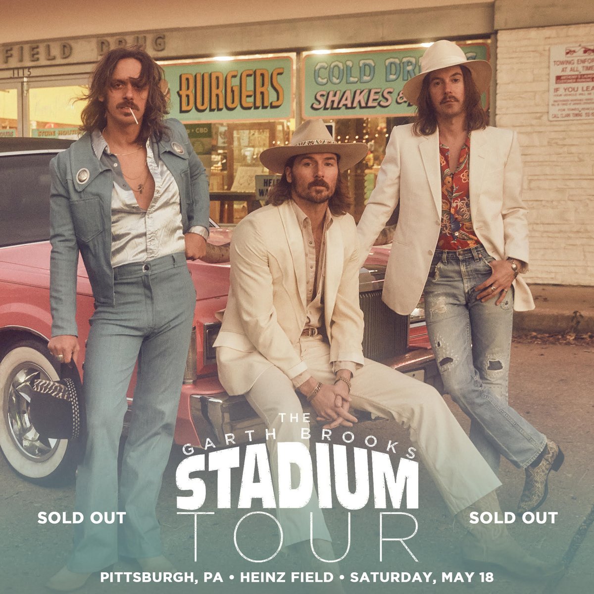 MidlandOfficial's tweet photo. Y'all heard it! We're headin to Pittsburg with @garthbrooks on Saturday May 18th. Can't wait to party with y'all at Heinz Field. https://t.co/XTD4FUNunD