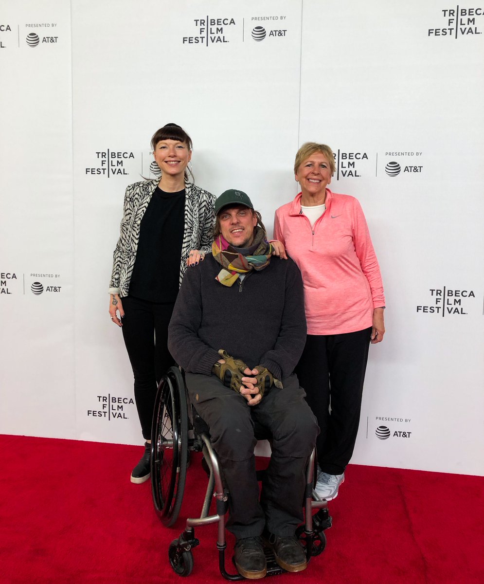 littleGIANTWolf's tweet photo. Our friends, Dusty and his mom, Sylvie, Michael, Astrid &amp; Molly came to support us at the last screenings of Girl Icon at @Tribeca Film Festival! We're happy that we could end our Tribeca experience with them! https://t.co/BMzLrum81i