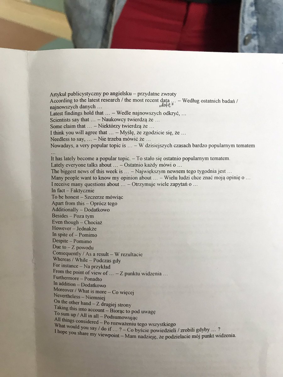 crvinglghtnng's tweet photo. jakby ktoś jeszcze potrzebował, przydatne słownictwo na pracy pisemnej z angielskiego #matura2019 https://t.co/1TUQEHiKKW