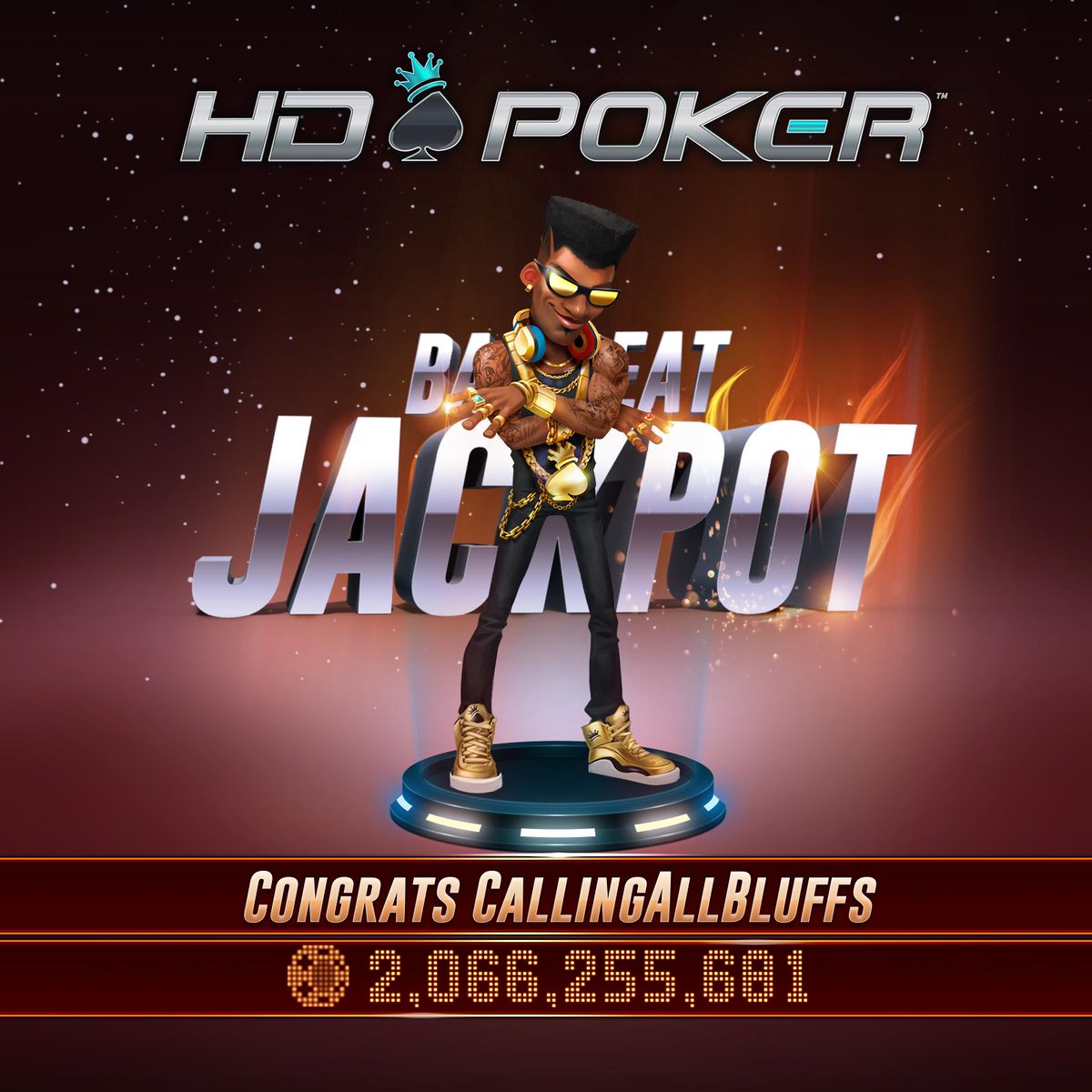 hdpoker's tweet photo. 💲㊗️ WE HAVE A WINNER ㊗️💲
Over $2B in the Bad Beat Jackpot https://t.co/T8RzzKUKOn