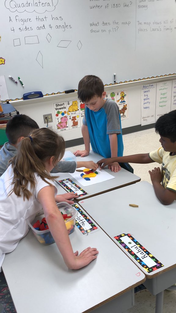 Creating animals with pattern blocks! Geometry is so cool!