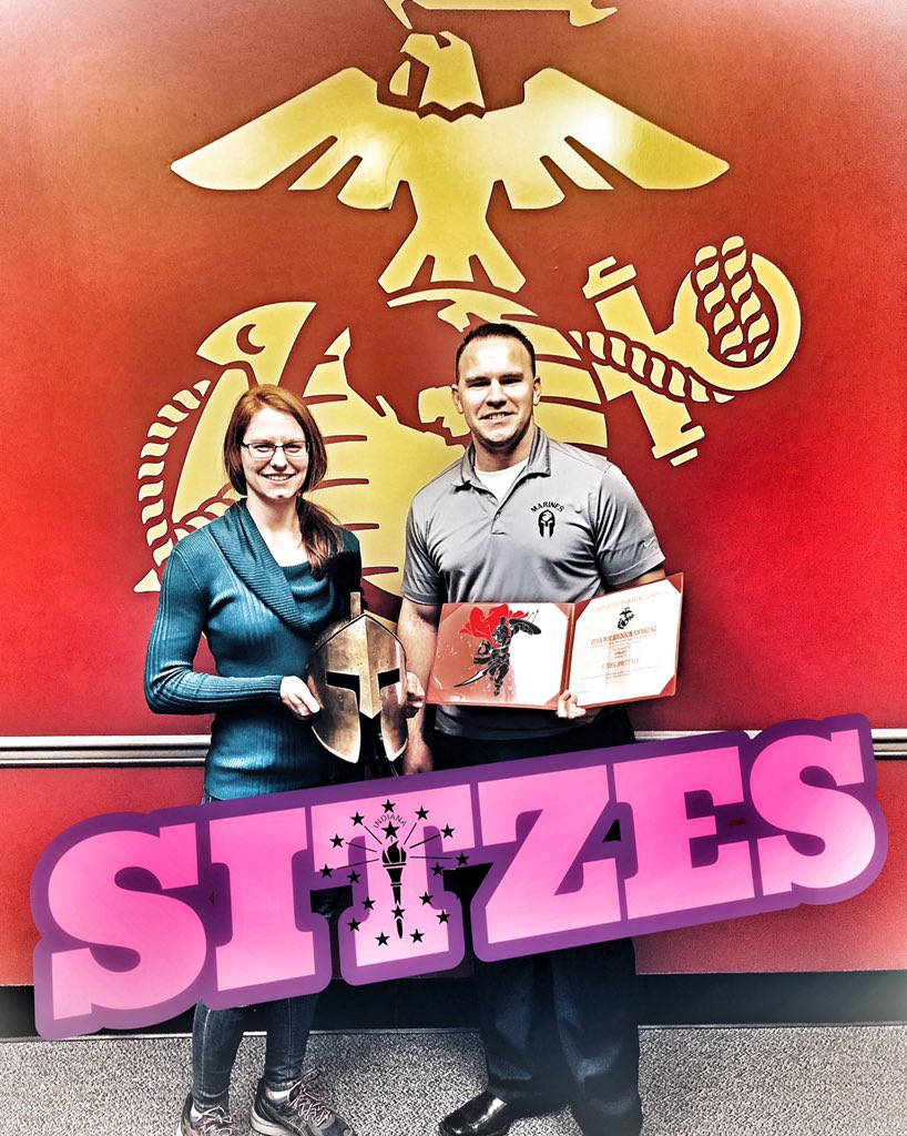HoosierSpartans's tweet photo. Today we send off Britney Sitzes to @MCRDPI to earn the title Marines and continue the legacy of Opha May Johnson. #marines #hoosiersmarines #hoosiers #femalemarines #ophamayjohnson https://t.co/5rUz7gc704