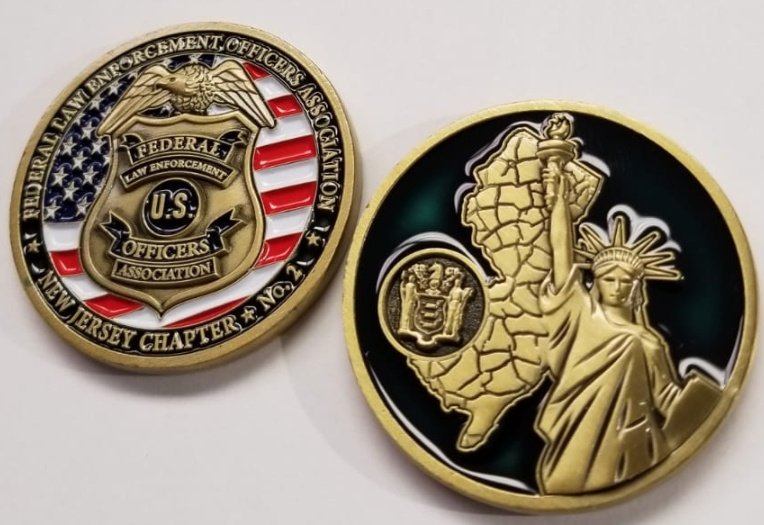 CoinSquadron's tweet photo. #ChallengeCoin #NewJersey #NJ @starledger #Federal #LawEnforcement #Officers Assoc #StatueOfLiberty #StateSeal @FBINewark #GodBlessAmerica https://t.co/bV7CjjdHRW
