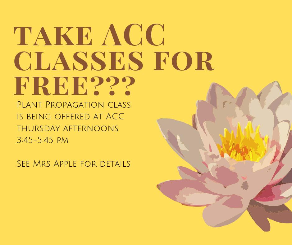 ffa_wa's tweet photo. Sophomores and Juniors!   Start planning now for next year!  Are you interested in earning FREE college credit while in high school??   The horticulture department has a new course they are offering that you can take!!! https://t.co/S947f2JAnB