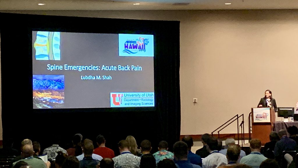 nakoontz's tweet image. @lubdha_shah dropping knowledge about #SpineRad compartment-based DDx, #mnemonics, abbreviated imaging protocols, AND topical diagnoses like #SurferMyelopathy — you should be here! #ARRS19 @UofUNeuro
