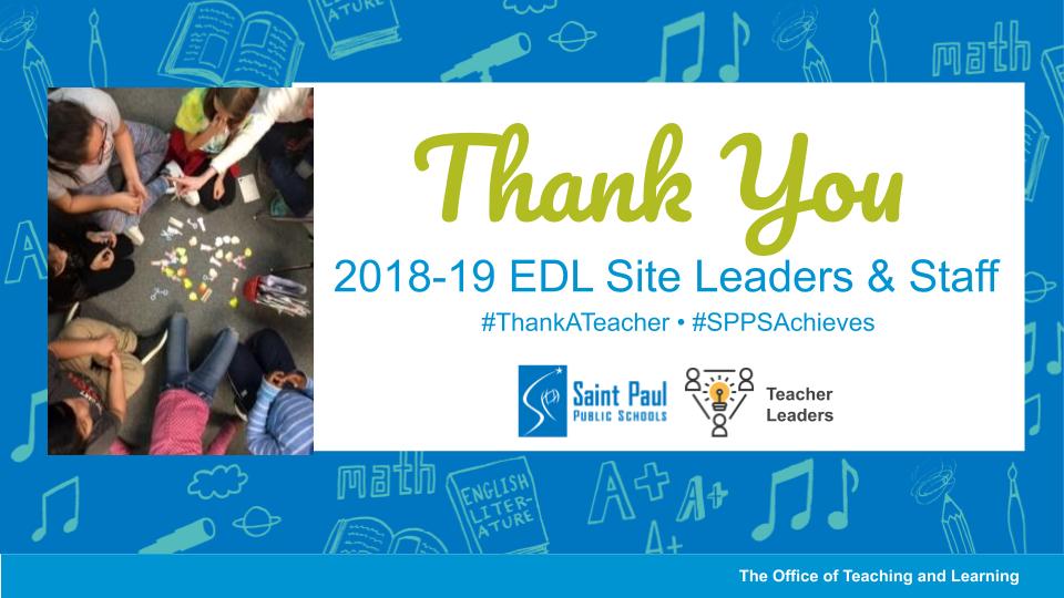 AltEd_SPPS's tweet image. THANK YOU to all EDL staff! Congratulations on finishing another year!  You create an enriching and successful experience for our students!  #SPPSTeacherLeader #SPPSAchieves @SPPS_News #ThankATeacher