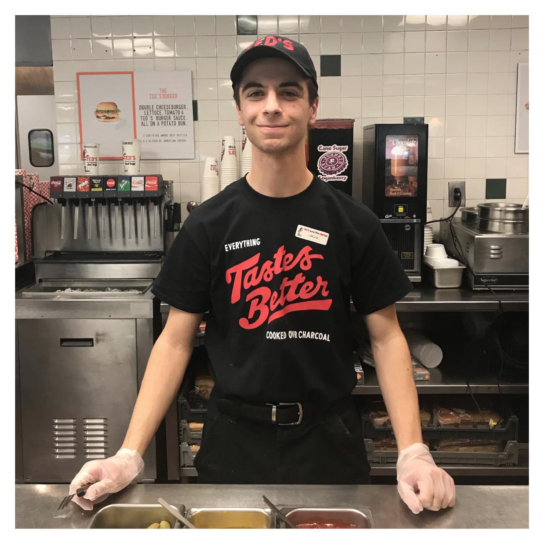 Congrats to Joe Marino for winning our Employee of the Month! 🏆

To quote his managers: "He loves working at Ted’s and it shows! He is a great young man and a favorite among many of our regular customers.”

Next time you’re at Ted’s Lancaster congratulate Joe on a job well done!