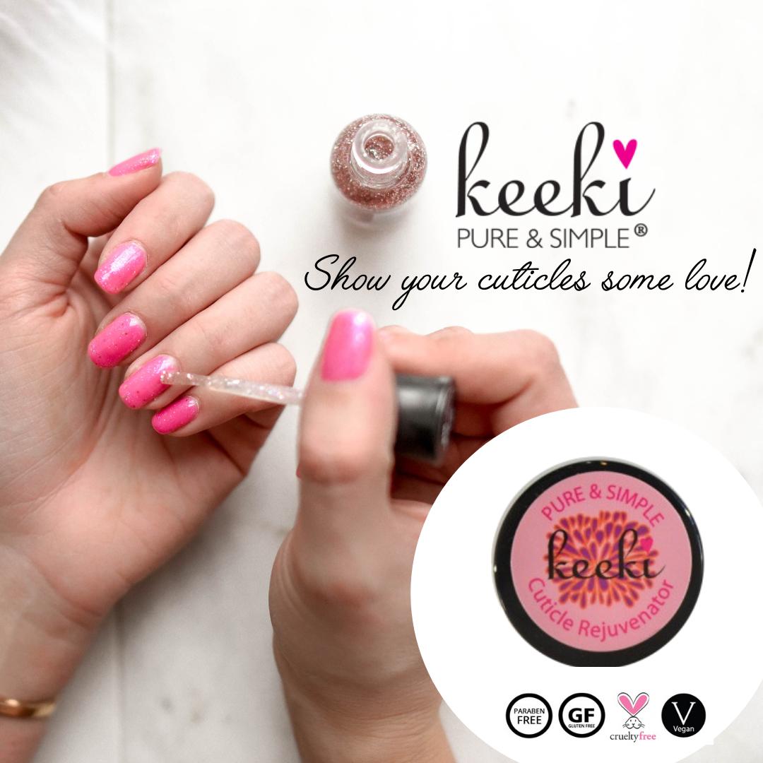 You take care of your nails, don't forget about your cuticles! 💕

Keeki Pure &amp; Simple Cuticle Rejuvenator is one of our best sellers because it provides advanced therapy for cuticles and hands without any harsh chemicals.
.
#keekipureandsimple #crueltyfree #nailpolish #nailart