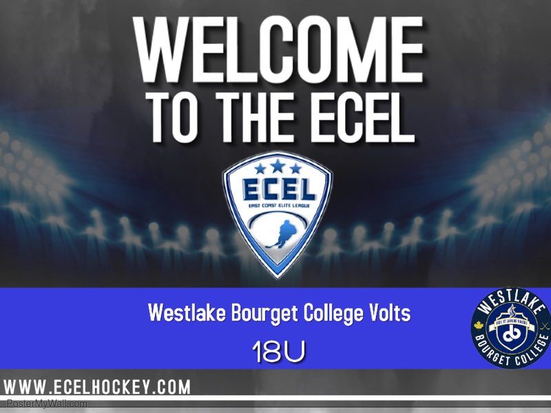 OFFICIAL: The Westlake Bourget College Volts have been accepted to the East Coast Elite League (ECEL) for the upcoming ‘19-20 season!! 

Read more at ECELHockey.com 

#whereplayerscometoecel