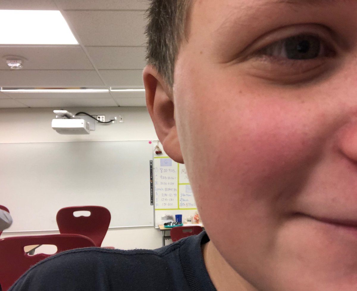 MissSnrms's tweet photo. Happy Monday! Special thanks to David for taking a picture of the homework board and flooding my photos with this lovely picture of himself! (Yes, he gave me permission to post this) 😁 https://t.co/2sIiVdL8Tr