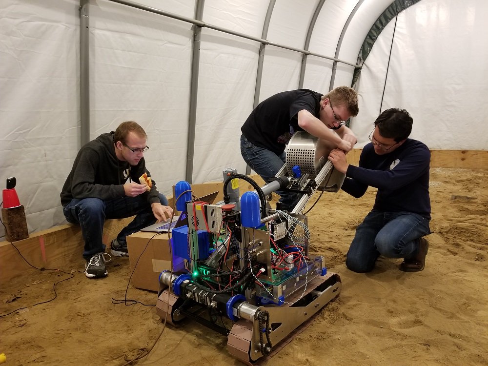 UAkron_Engr's tweet photo. We are happy for the royal family and all, but we currently obsessed with our own little bundle of joy. Meet AUDREE. https://t.co/0BrVAlv6Rf #NASARobotics #NASA #Akron #Engineering @NASA @ohiodotcom https://t.co/WCc3KBtej8
