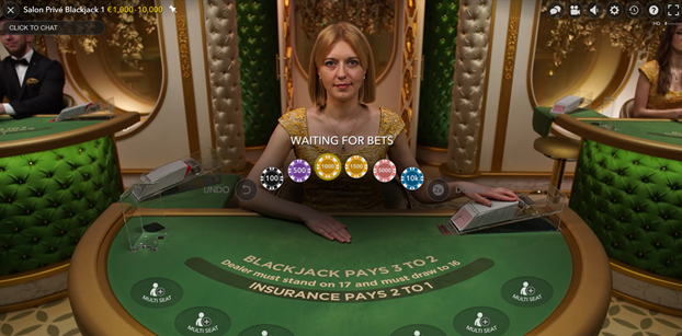 bet_swagger's tweet photo. Come try our Salon Prive Blackjack tables, by Evolution Gaming, which allows VIP highrollers to play alone, up to 3 positions, no mid shoe entry & bets up to 10k! #highroller #highrollervegas #VIP #VIPblackjack #vipbonus #evolution #gaming #gamble #onlinecasino #highstakes #swag https://t.co/7c1SdVf83J