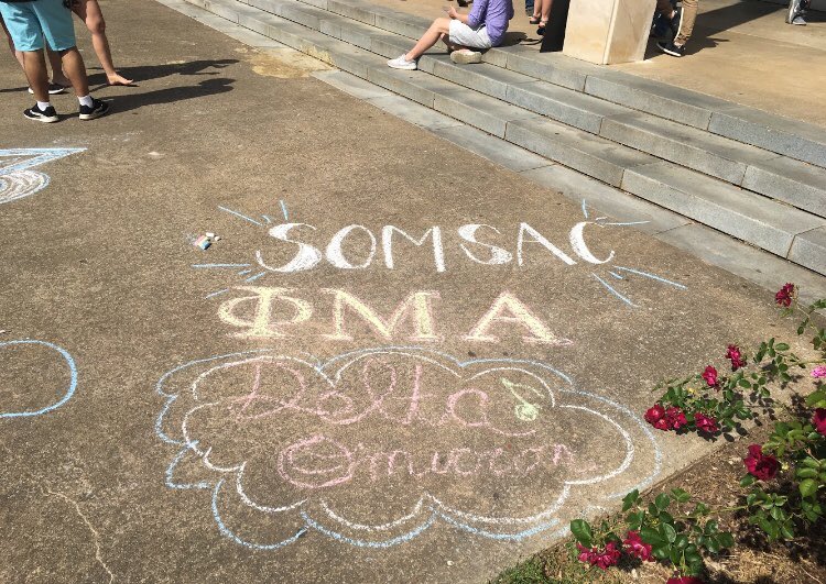 MtsuSomsac's tweet photo. This past Monday, SOMSAC, Delta Omicron &amp; Phi Mu Alpha all co-hosted our very first School of Music Field Day!
We had games, music, a cook-out, Pie the Presidents (including our very own Dr. Parkinson), as well as a great chance to spend time together as a united school of music https://t.co/wufUyRWZID