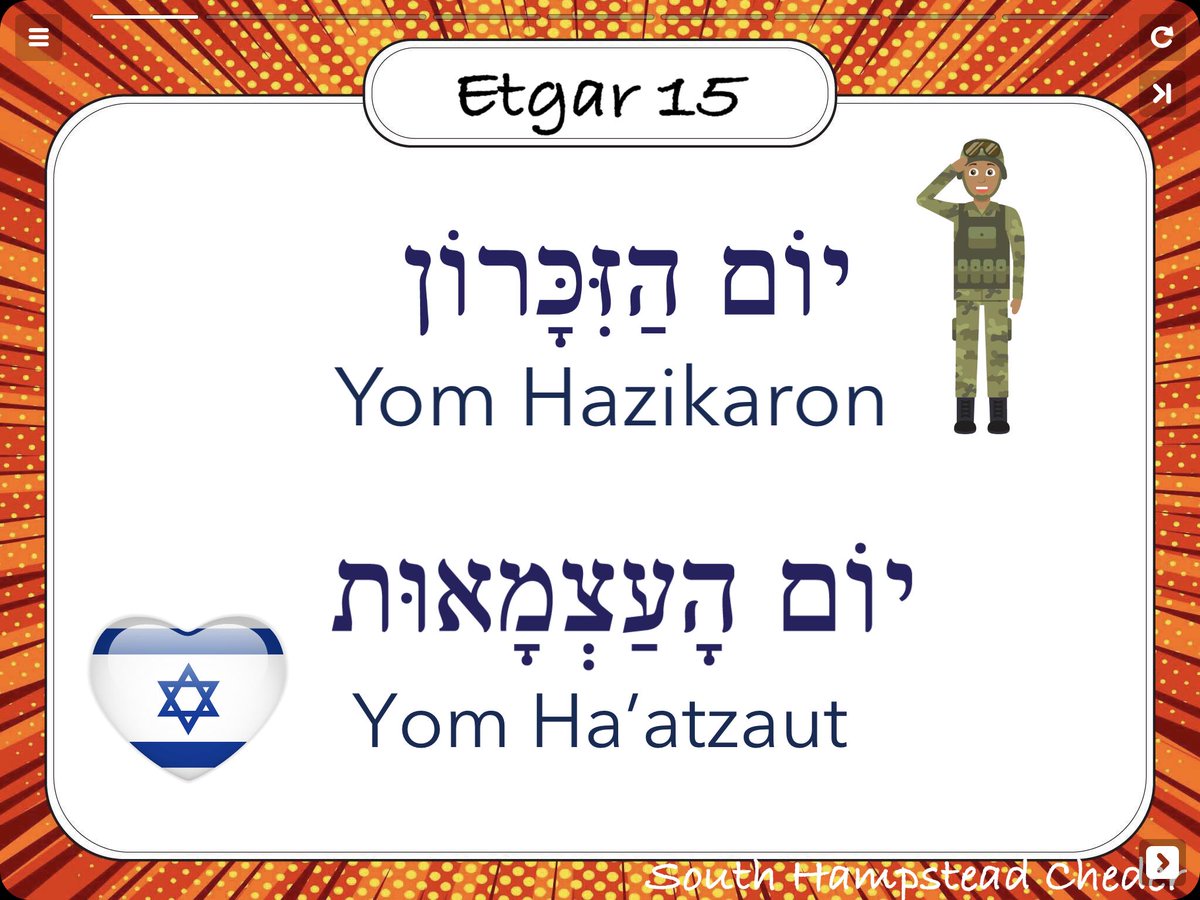 NessyaKomer's tweet photo. Learn about #yomhazikaron and #yomha'atzmaut with this interactive and educational game - https://t.co/OJ8o4g0K1T. https://t.co/Sw99ZAMnia