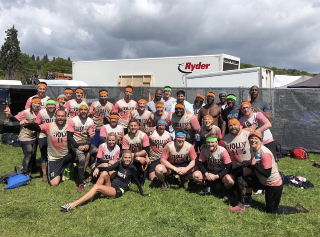 Only just warmed up again 🥶 great bank hols weekend, kicked off with the fellow <a href="/TheJollyHog/">The Jolly Hog</a> squad <a href="/ToughMudder/">Tough Mudder</a> 🙌🙌