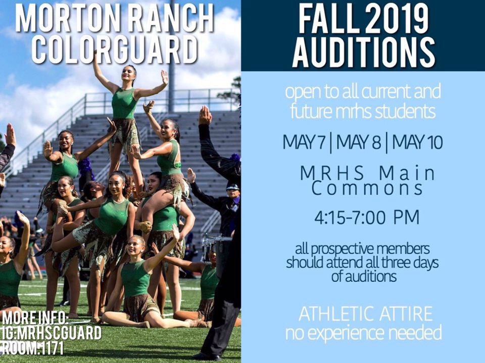 Raise your hand if you’re excited about color guard auditions!! We definitely are! Come out to the main commons tomorrow and take the first step of your color guard journey! No experience needed! Don’t be afraid to try something new!! #iamiamiknow #ilovemortonranch