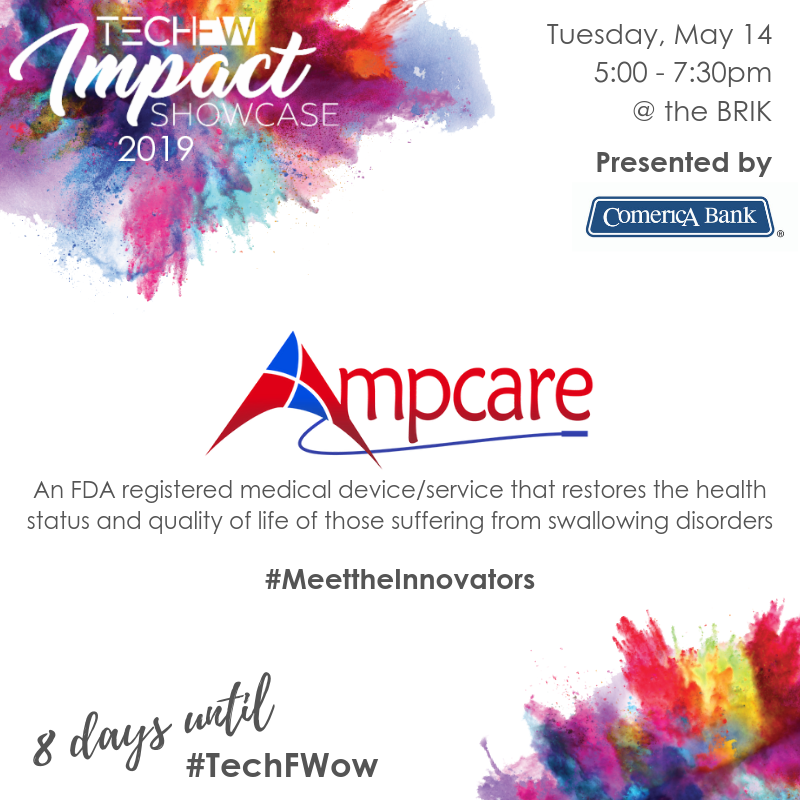 TECHFortWorth's tweet photo. Ampcare, LLC is making a huge impact in the #speechpathology industry. Come find out how at the Impact Showcase presented by Comerica Bank ! Check them out at https://t.co/dHHx3NL4ar &amp; RSVP at https://t.co/XMAodYb7El #8days #TechFWow https://t.co/DFdtZavrF5