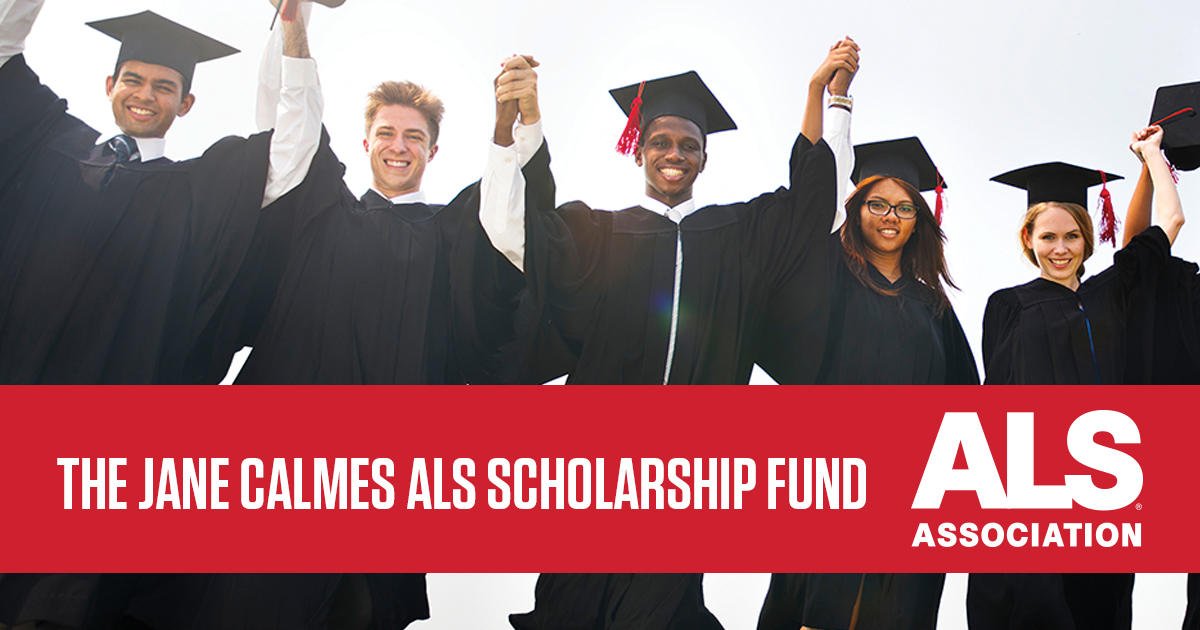 (2/2) The new fund was established by Mark Calmes, vice chair of the Association’s National Board of Trustees, in honor of his wife, Jane, who bravely fought #ALS for eight years. Read the announcement: alsa.org/CalmesScholars… #ALSCare #CalmesScholarshipFund