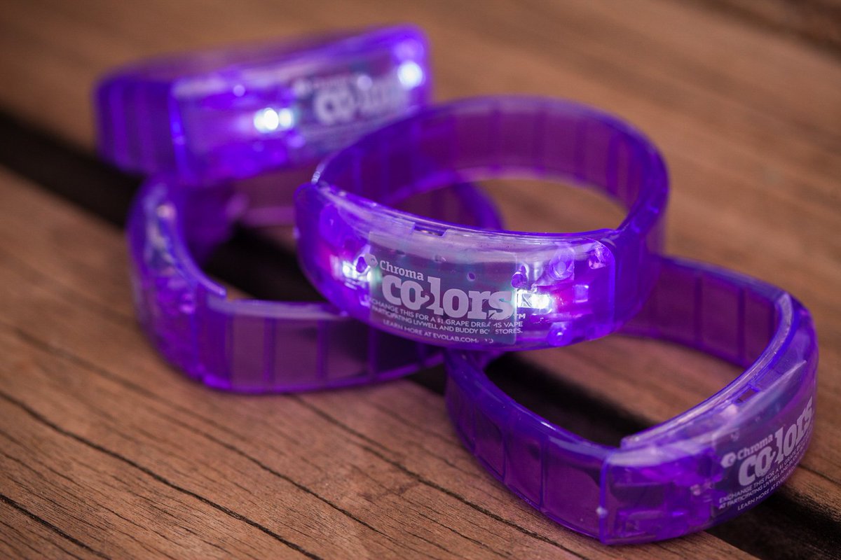 Have a LED Grape Dreams bracelet? Go to a @BuddyBoyBrands or <a href="/LivWellCannabis/">LivWellCannabis</a> REC location in Denver and redeem it for a Grape Dreams All-In-One vape for $1. Offer ends May 20th. #GrapeDreams #CannabisEvolved #Colors #Colorado #Denver