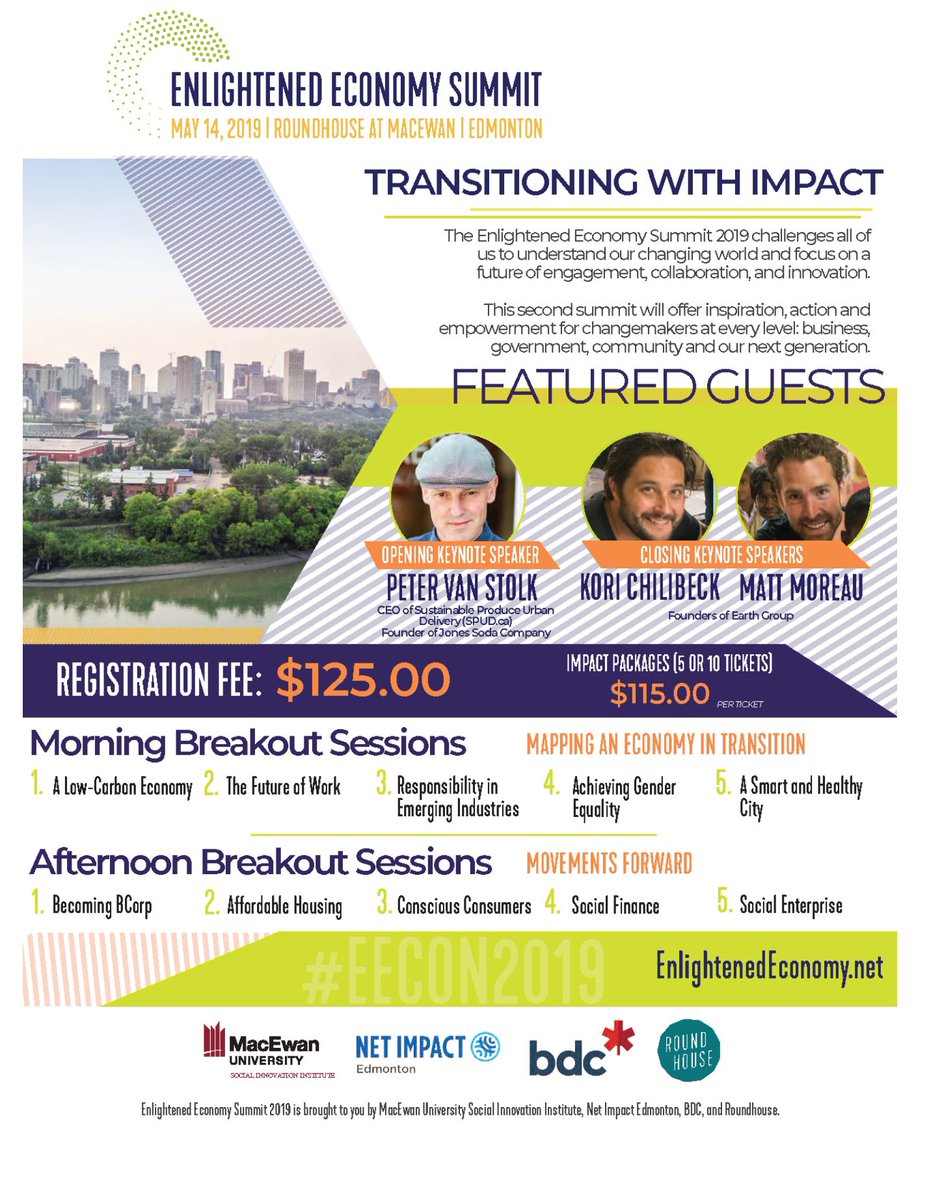 EndPovertyYEG's tweet photo. We’re looking forward to #EECON on May 14. Our own @BurkhartAndrea is on the opening panel, exploring the conference theme of “transitioning with impact.” Hope to see you there! https://t.co/gcHtIc89Ay