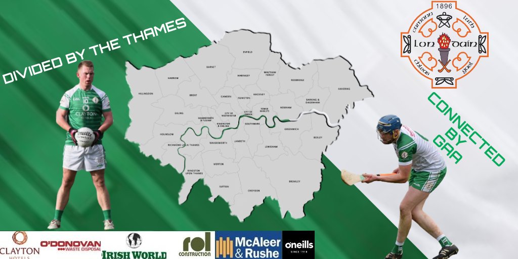 Divided by the Thames... connected by GAA #LondainAbú💚⚪️ #WeAreLondon #Thamessiders
