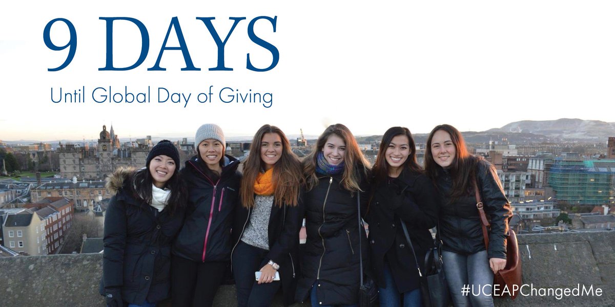 UCEAP's tweet photo. π Become a Social Media Ambassador for UCEAP Global Day of Giving! π
Sign up today! Email alumni@eap.ucop.edu
Share your UCEAP story on May 16 and discover how you can help @UofCalifornia students study abroad!
Learn more here: https://t.co/95qwozWYPN
#UCEAPChangedMe https://t.co/6MNo2J4iTV