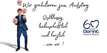 Wir gratulieren dem 1. FC Köln  zum Aufstieg in die 1. Bundesliga. 
<a href="/fckoeln/">1. FC Köln</a>: Erstklassig, leidenschaftlich und herzlich ... wie wir! 
#fckoeln #ErsteBundesliga #Aufstieg #Dorint #Dorint_Hotels #effzeh
