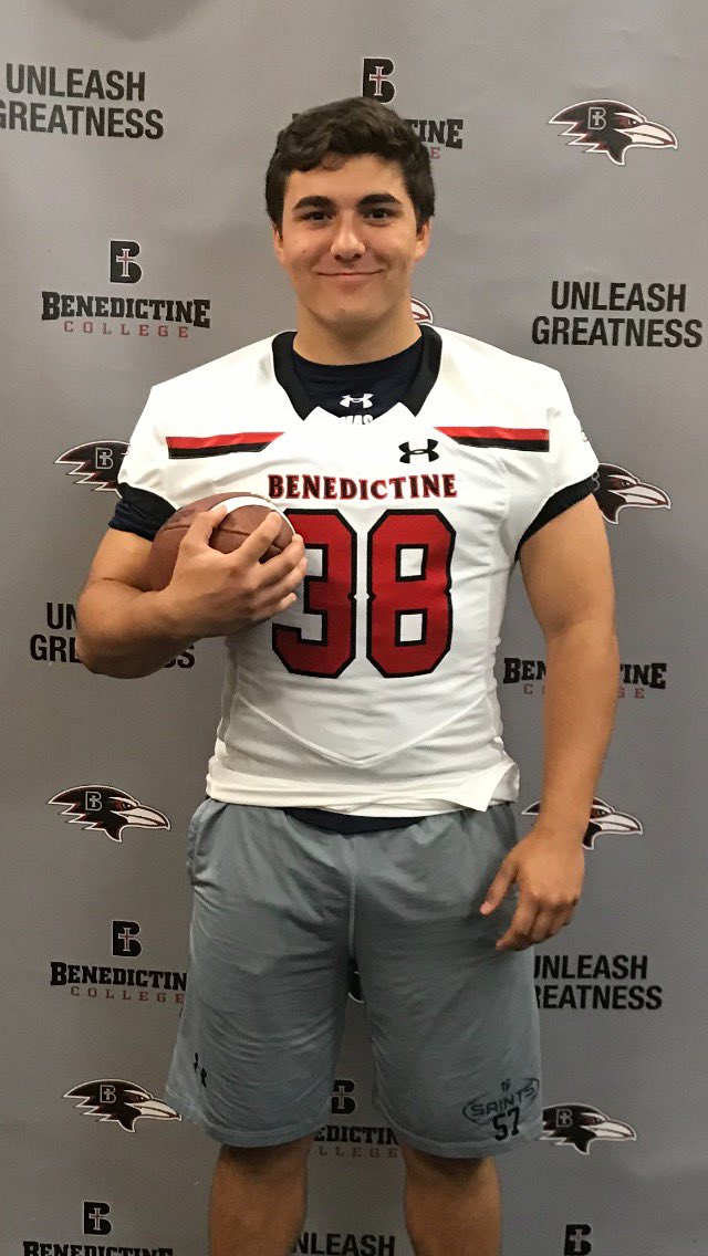 Had a great junior day/visit thanks to coach Wilcox and @kalebkoch30 for the opportunity to see <a href="/RavenFootballBC/">Benedictine Football</a>. #unleashgreatness