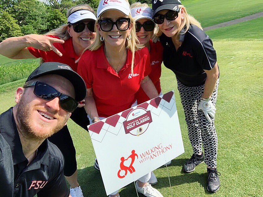 WalkingWithAnt's tweet photo. We are proudly supporting the Washington Redskins Charity Golf Classic today! Our friend and @redskins kicker, @Dahop5, will also be playing in our golf tournament on September 30th! ⛳️  #golfingwithant2019

#walkingwithanthony #washingtonredskins #redskins #dustinhopkins https://t.co/UM6dAZW8ju