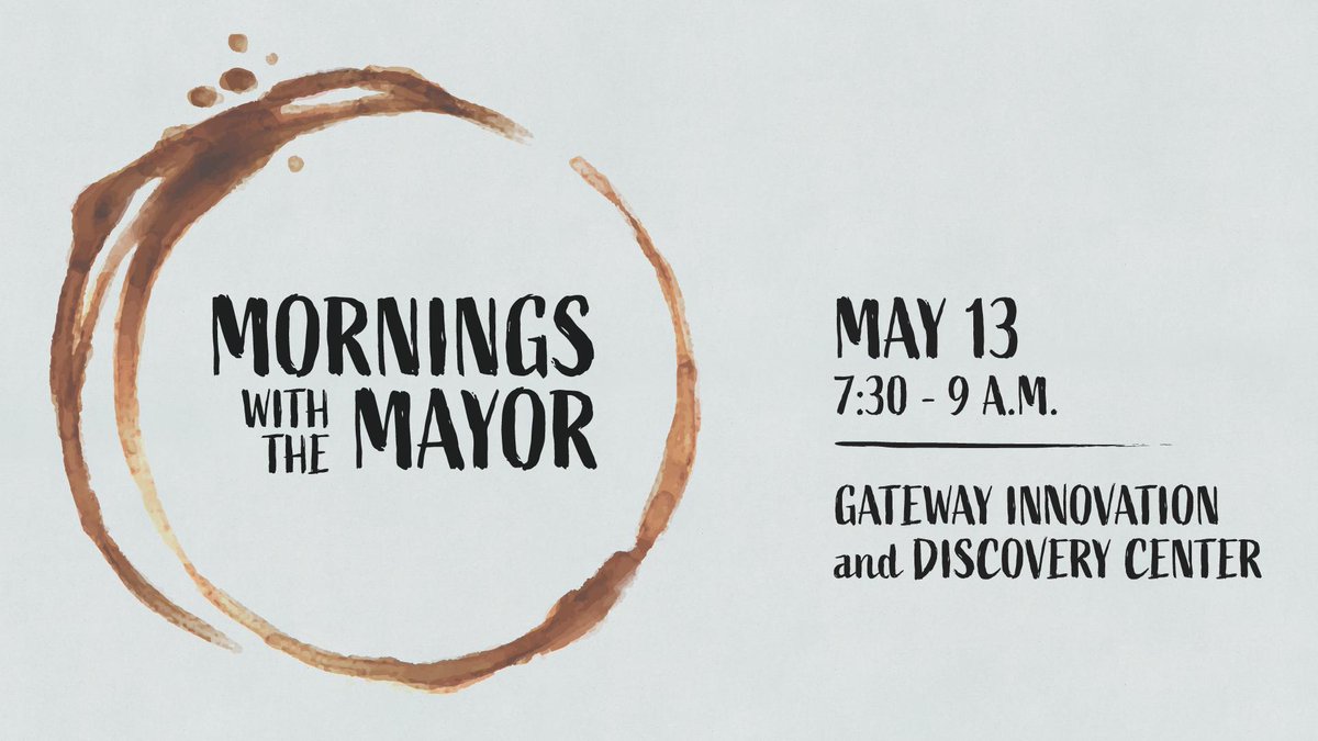 Come on out and enjoy coffee and a light breakfast while discussing your plans, ideas and concerns directly with Mayor <a href="/WaltMaddox/">Walt Maddox</a>. 

This come-and-go event will be at the Tuscaloosa Gateway Innovation and Discovery Center next Monday, May 13 from 7:30 - 9 a.m.