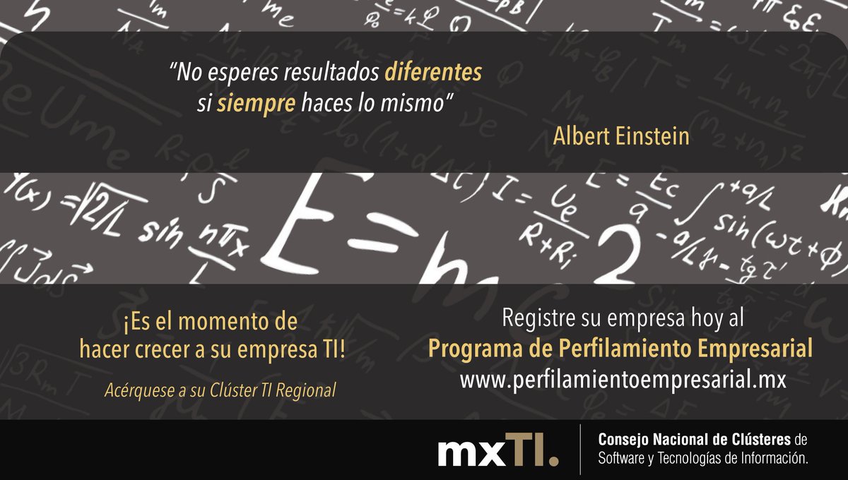 ¡No lo piense más! Llegó el momento de hacer crecer a su empresa TI. Obtenga información clave de su negocio a través del Programa de Perfilamiento Empresarial. Regístrese hoy sin costo: perfilamientoempresarial.mx  #Cluster #Estrategia #Innovacion #Negocios