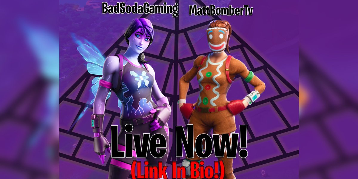 BadsodaGaming's tweet photo. Just went live on twitch with @mattbomber012 going for wins on @FortniteGame ! Come watch! 👉https://t.co/o1Z1NhzgK3👈 @teampyramid #teampyramid #fortnite #fortnitebr #fortnitebattleroyale https://t.co/mPZJGw43nt