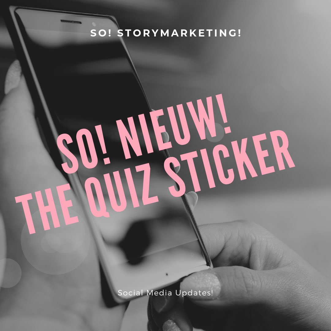 Social_Media_C's tweet photo. So! Nieuw van @Instagram; the Quiz Sticker! Heb jij deze al geprobeerd? #StoryMarketing #InstaStories #InstagramNews #QuizSticker #SMM https://t.co/Nqden0oO2b
