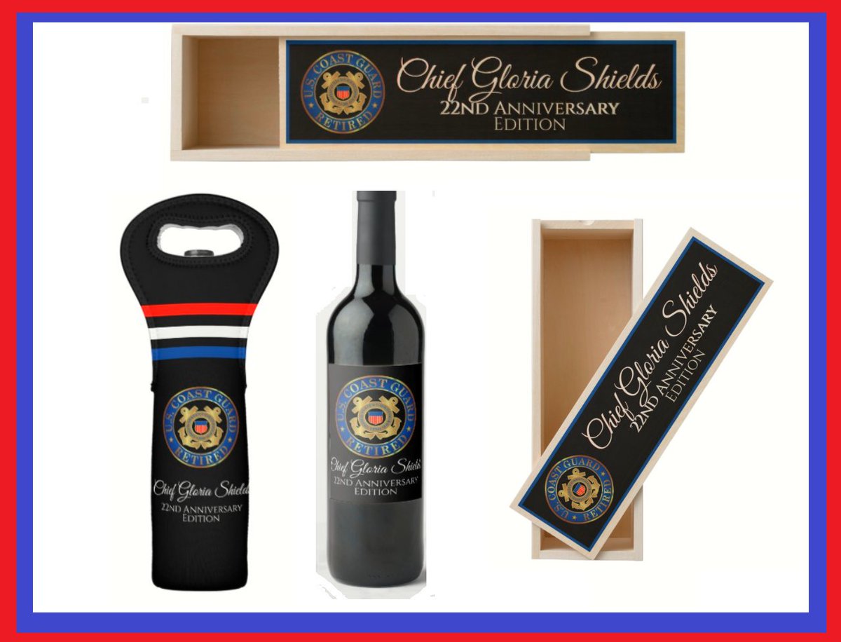 72marketing's tweet photo. Custom Wine Gift set made especially for a client. #CoastGuard #wine #customiscooler #retirement https://t.co/Q0BvE5NpPU