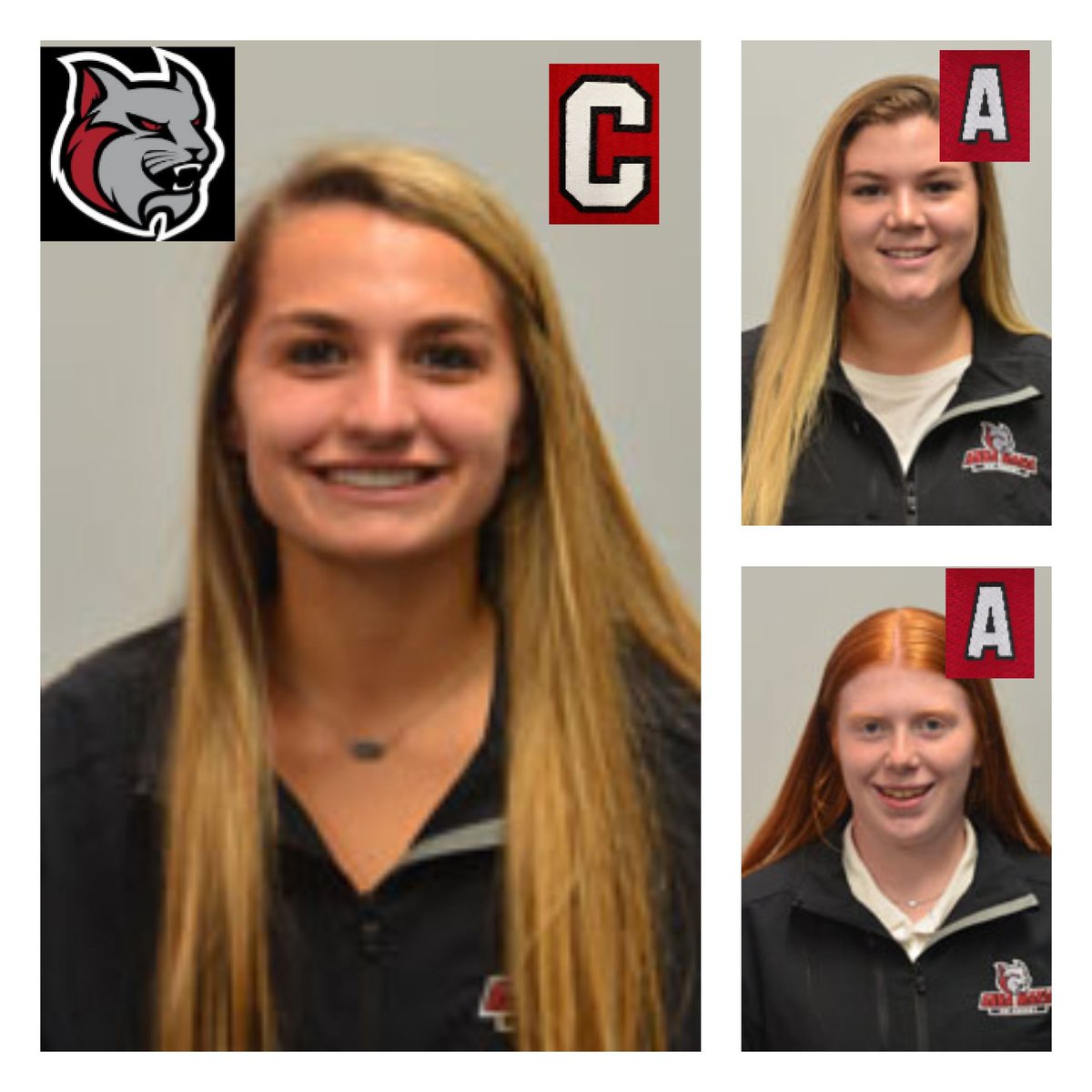 AMCWomensHockey's tweet photo. Captains 2019-2020. Sophia Zimmerman (Crystal, MN), McKenna Naumchik (Sommers Point, NJ), Niamh Cote (Tewksbury, MA). 
Amazing kids. Extremely dedicated to their teammates, their school and the w ice hockey program at AMC. Congrats girls! https://t.co/QlETJ0yOqG