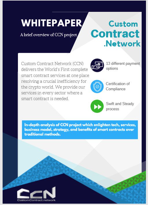CCN Whitepaper 2.0 Cover

A Detailed Description of CCN project and its strategies to go through the past journey of success and bright future ahead.

Releasing in Q3.

#whitepaper_2_0 #journey_to_success #whitepaper
