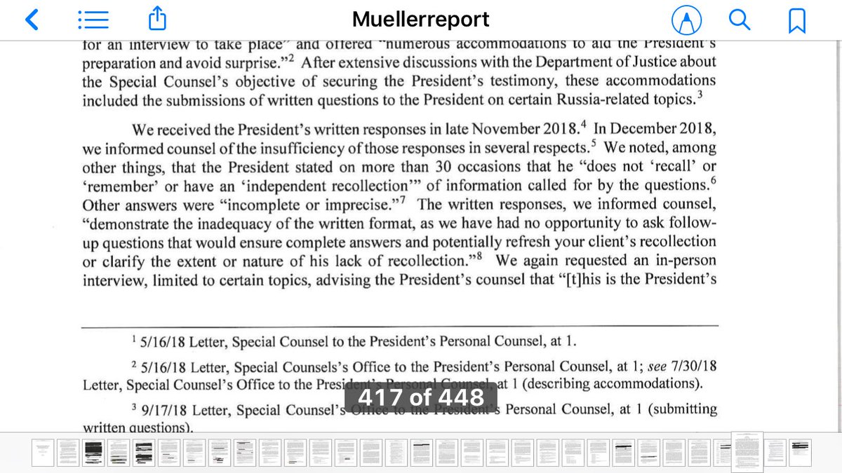 88. “Inadequate”Although the president* never met a camera he didn’t like, he refused to appear before Mueller and opts to write “inadequate” responses that include 30 lapses in memory and “no knowledge” of key events, despite being a documented micromanagerPerspective: As if
