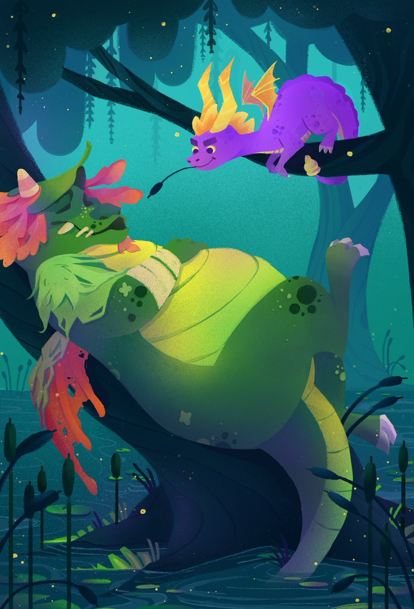 zandramims's tweet photo. Here’s my submission for the @ZineSpyro charity zine, Cleetus and Spyro! Hope you enjoy 💜 The zine is now available, please check it out! 
#SpyroReignitedTrilogy #SpyroTheDragon https://t.co/qWLVEgmFfq