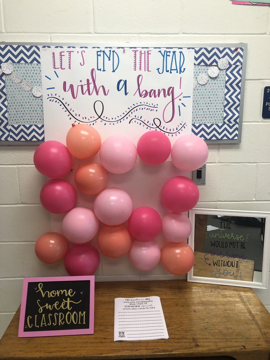 MrsDavis618's tweet photo. We began our final countdown! Each day we’ll pop a balloon with a student name in it and then that day becomes all about them! Today’s student had a morning meeting dedicated to her, had a lunch bunch with friends, &amp; took home this poster signed by her classmates! #ownyourimpact https://t.co/Jii1xhFSBT